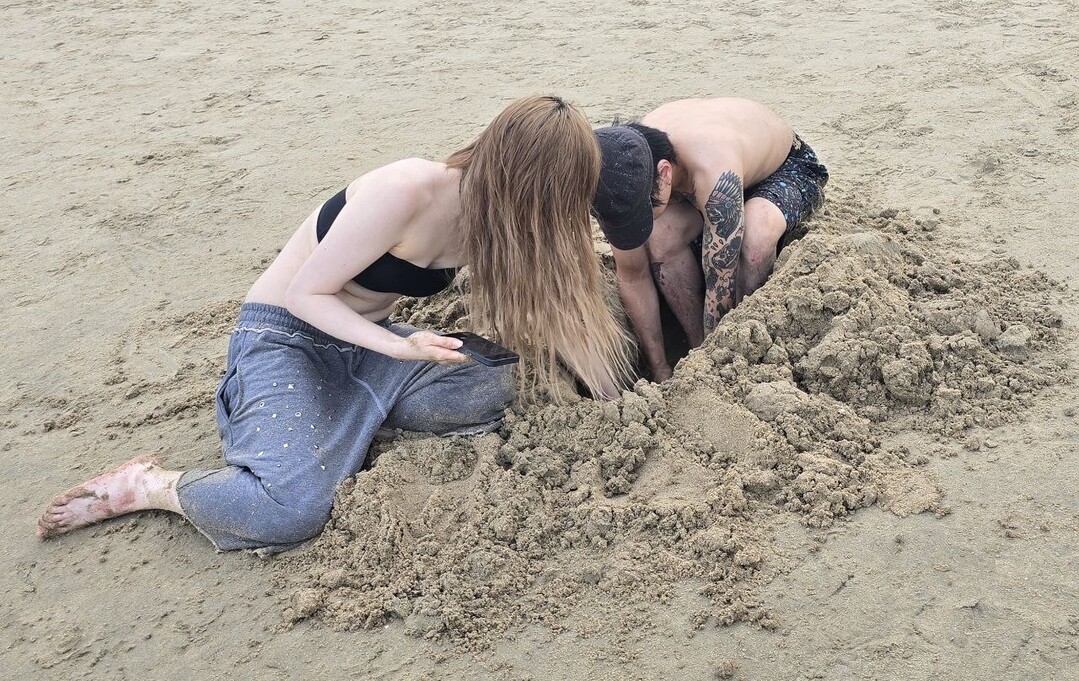 [포토] 광안리해수욕장… 모래성 쌓기